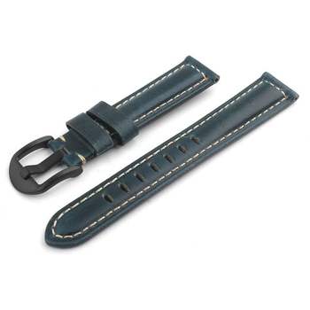 YLZ1BL-18mm 빈티지 가죽 손목시계 스트랩 끈 밴드 시계