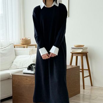 라렌 여성 빅사이즈 셔츠 롱 원피스 임부복 임산부 정장 77사이즈