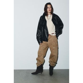 ZARA 자라 우먼 TRF 애니멀 프린트 배기 벌룬 진 청바지 온리 원 3607217050 885284