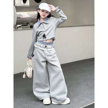 폴로 카라 체크 배색 상하 세트 R21151