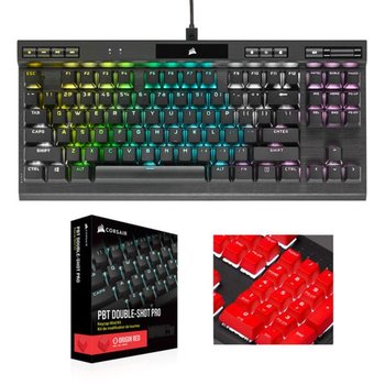 K70 RGB 텐키리스 키보드 적축 한글키캡(레드)