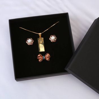 주얼리 케이스 무광블랙 13cmX13cm 생일선물 고급상자 반지케이스 주얼리박스 쥬얼리케이스