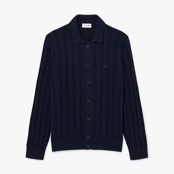 M 남성 립조직 카라 가디건 AH8565-56N MXQ