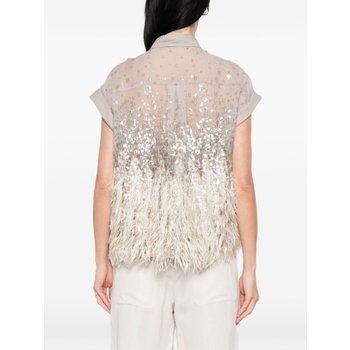 [해외배송] 브루넬로 쿠치넬리 실크 셔츠 MF940RK106C4274 B0711985763