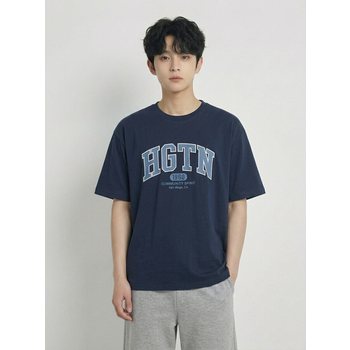 행텐틴즈 로고 빅 레터 반팔 티셔츠_네이비14570-031-405-31-097_SC