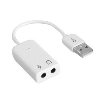 IN-U71CW USB 7.1 사운드 카드 케이블형 화이트