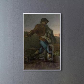 아트박스/꾸밈 pq035-장프랑수아밀레_씨앗뿌리는사람_중형메탈액자