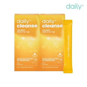 데일리 클렌즈 유기농 레몬즙 100프로 NFC 스페인산 레몬스틱 착즙 주스 14포, 2개