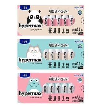 고품질 ksr 크린랩 하이퍼맥스 국내산 알카라인 건전지 AA/AAA 10P (WFJ2AP7)