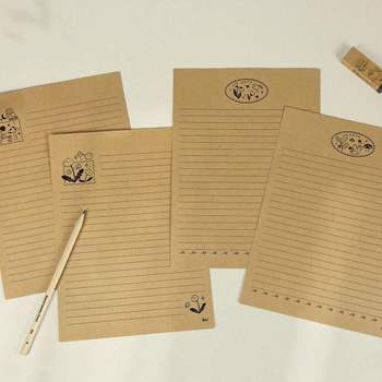 ibis 056JQI87 소소가든 크라프트 편지지 1박스 280개 12730