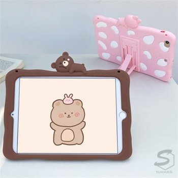 아이패드8세대 10.2인치 애니멀캐릭터스탠드스트랩실리콘케이스