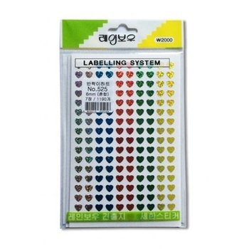 [VCJ7J569]반짝이 파츠 NO.525(혼합)7장 1190개/하트(