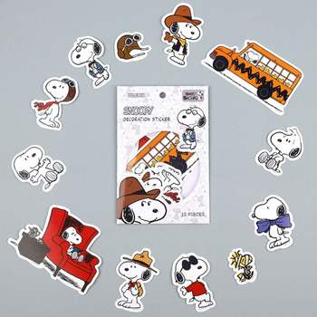 스누피 ROF563J4 데코스티커 하양 (MANY FACES OF SNOOPY) 취미