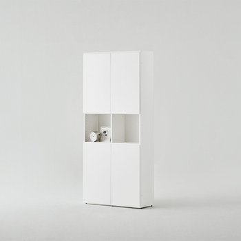 한샘 티오 격자책장 상하부도어형 5단 80cm (컬러 택1)