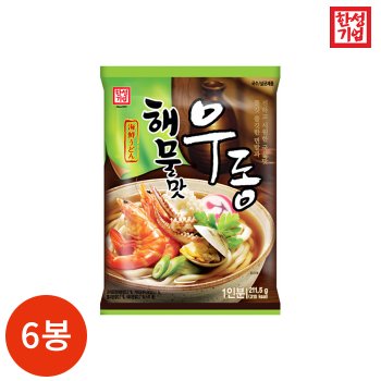 한성기업 해물맛 우동 (2인분) 423g x 6봉