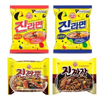 오뚜기라면 P8G1B3Y1 진시리즈 4종 20봉 진라면 진짜장 진짬뽕