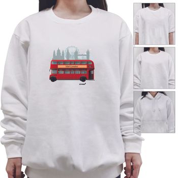 키밍 Visit London 2층버스 티셔츠 후드 맨투맨 반팔 레이어드티셔츠