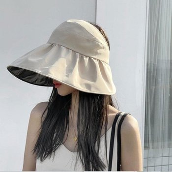 [MEI40383_58]이중 챙넓은모자 여자 벙거지(베이지)