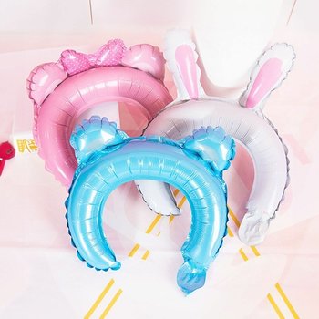 토끼 생일머리띠 풍선장 머리띠 풍선 동물 50p (WD2F3D0)