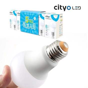 씨티오 IP21MF20 LED 전구 기획상품 알전구 5입 주광색 15W