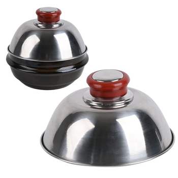 뜨겁지 않은 안전 핸들 뚝배기 뚜껑-대 15cm 폭탄 계란찜 필수품 계란찜뚜껑