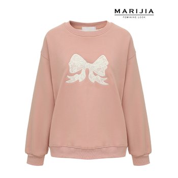 리본 레이스 패치 맨투맨 MTEB80008