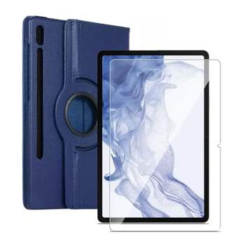 갤럭시탭S2 9.7 회전 케이스+강화유리 필름 2매