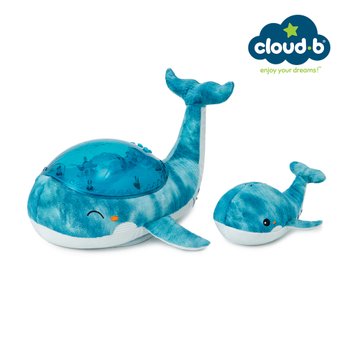 [클라우드비] 물결 멜로디 수면인형 고래 패밀리 블루