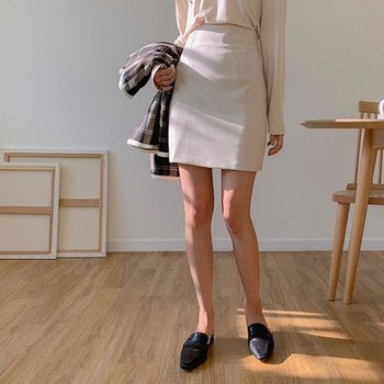 겟잇미 베이직 H라인 2가지버전 스커트 .겟잇미