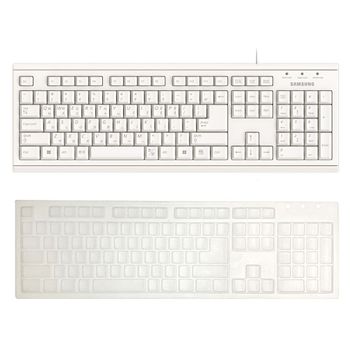 JMds 키보드 USB 106키 멤브레인 (화이트) (SPA-JKA1BUW) 키스킨포함 컴퓨터키보드