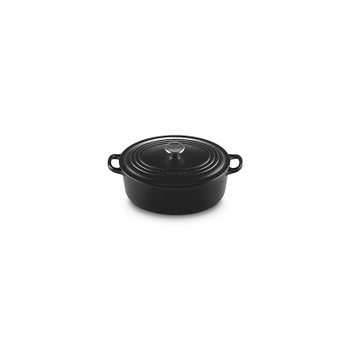 [해외] 르크루제(Le Creuset) 주물 에나멜 냄비 코코트 오벌 27cm 매트 블랙 가스 IH 오븐 호환【정품】