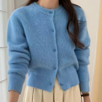 [sale] 여성 봄 가을 데일리 니우 울 크롭 가디건