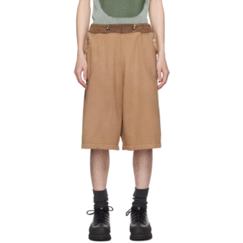 25 FW Charlie Constantinou 브라운 와이드 컷 쇼츠 241785M193002