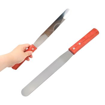 325mm 툴 우드핸들주방도구 크림 중형스패출라 스테인레스크림