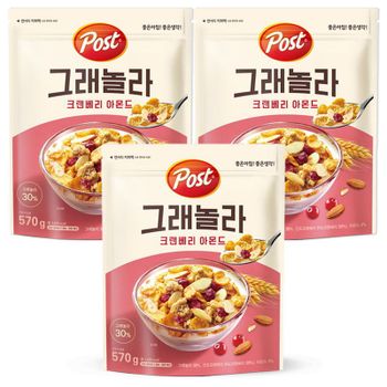 동서 포스트 그래놀라 크랜베리 아몬드 570gx3개[35959160]