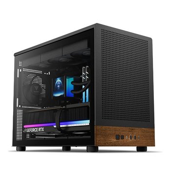 겜디아스 ATHENA M4M 미니타워 케이스 우드 한미마이크로닉스