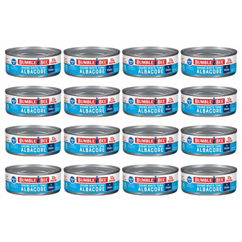 [해외] Bumble Bee Chunk White Albacore Tuna in Water 범블비 청크 참치 통조림 142g 16팩
