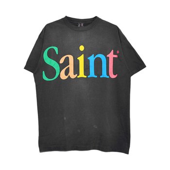 [해외] Saint Mxxxxxx Coloful Saint SS T-Shirt Black - 24SS