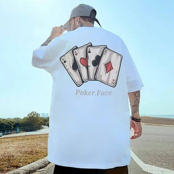 포커페이스 프린팅 반팔 티셔츠 DMG-TSH-Q4192752