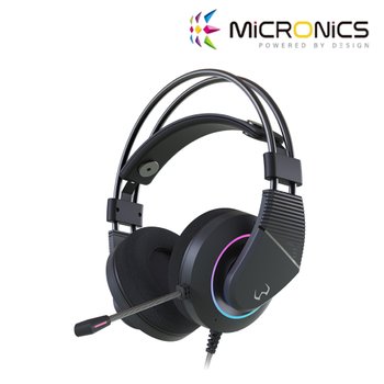 MANIC 마이크로닉스 WH1 RGB 7.1CH 노이즈캔슬링 게이밍 헤드셋 (블랙)(정품)