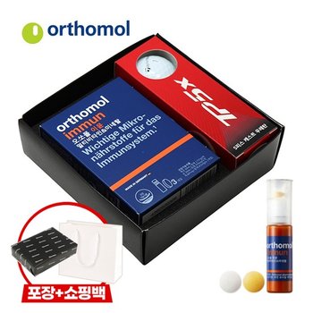 [선물포장/쇼핑백] 골프공+오쏘몰 비타민 선물세트 1개입 TP5X 3구+이뮨 3입
