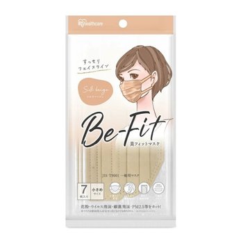 IRISOHYAMA 그린에버 일본 IRIS Be-Fit 페이스 라인 마스크 7매 실크베이지