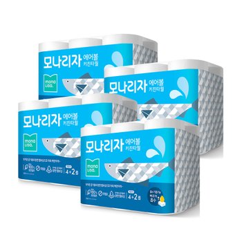모나리자 에어볼 키친타올 150매 6롤 4팩