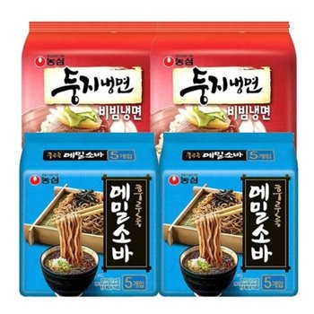둥지냉면 비빔냉면 8입+메밀소바 10입 총18개