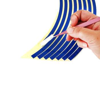 바퀴 IDI471H8 휠라인 유광 스티커 블루 휠 야간안전 자전거