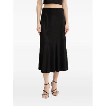 게스 여성 엠블럼 디테일 미디 스커트 W6RD15WJ472