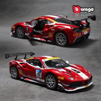 브라고 1:24 페라리 488 challenge  레드 포뮬러 레이싱카 자동차 다이캐스트 키덜트 모델카