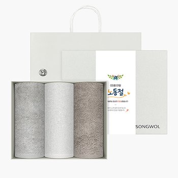 송월타올 노동절 근로자의 날 기념선물 뉴컬러무지 3매 선물세트(쇼핑백) 기념수건 답례품