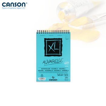 Canson 캔손 XL 워터칼라 스케치북 300g 14.8x21 20매입 스프링/A5수채화용지