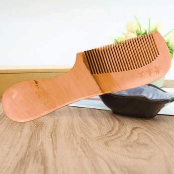 복숭아나무 원목 헤어 빗 머리결 관리